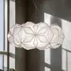 Image de Slamp Suspension C'EST LA VIE, blanc/câble transparent, Ø 53 cm