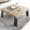 Image de Mobilier d'intérieur - Table basse avec pieds en métal PALMA chêne clair - 86x86x40 cm OS