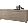 Image de Buffet - FAENZA - 4 portes - Chêne clair - 210 x 42 x 81 cm