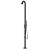 Image de SINED Douche exterieure en acier inox AISI 316L noir satine diametre 6 cm avec pommeau et diverteur eau chaude et froide hauteur 229 cm modele DOCCIA BOSA NERA