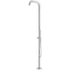 Image de Sined Sassari Douche Dexterieur En Inox 316l Avec Mitigeur Et Douchette a Main Inox Satine
