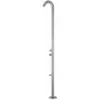 Image de Sined Quartu Douche Dexterieur En Inox 316l Avec Douche De Tête Et Lavepieds h 2289 Cm Inox Attaches Dissimulees a La Base