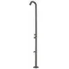 Image de SINED Douche exterieure acier inox AISI 316L coloris canna di fucile eau chaude-froide Ø 6 cm H 229 cm pommeau avec inverseur lave-pieds raccords dissimules C-BOX QUARTU