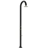Image de SINED Douche en aluminium noir et or modele LUNA ALU NERA ORO avec pommeau circulaire et buses anticalcaire double raccord pour une utilisation interieure et exterieure