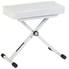 Image de QUIK LOK - BX8-WH-BB Banc Série Basic Blanc, Assise Rembourrée, Hauteur Réglable 48/51/58 cm, Structure en Acier, Couleur Blanc
