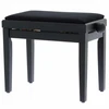 Image de Quiklok PB010BKS Banquette Piano Noire Mat Assise Velours
