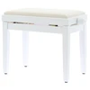 Image de Quiklok PB010WHS Banquette Piano Blanc Mat Assise Velours