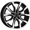 Image de Mak Highlands Noir usiné visage 8,5 x 20 ET50 5 x 127 hub Alésage 71,6 jantes en alliage