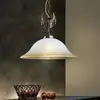 Image de ONLI Suspension Mira, crème/bronze, verre, Ø 40 cm, E27