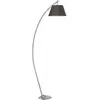 Image de ONLI Lampe sur pied Sinea, argent/noir, hauteur 110 cm, fer, textile