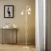 Image de ONLI Lampadaire Lucrezia en ivoire avec abat-jour fleuri