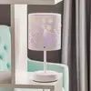 Image de ONLI Lampe à poser Titilla en blanc, abat-jour intérieur violet