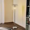 Image de ONLI Lampe sur pied Pioggia avec pluie de cristal, chrome