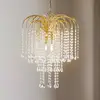 Image de ONLI Suspension Pioggia avec pluie de cristaux Ø40cm doré