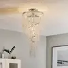 Image de ONLI Plafonnier Elica avec spirale en cristal, Ø 35 cm
