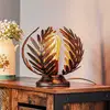Image de ONLI Lampe à poser Felce en forme de fougère en bronze, hauteur 24 cm