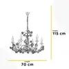 Image de ONLI Lustre Carolina, couleur bronze, à 6 lampes, fer