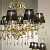 Image de ONLI Lustre Karen à 8 lampes or/noir