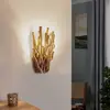 Image de ONLI Applique murale Agar avec abat-jour en bois