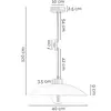 Image de ONLI Suspension OHANA, verre opale, bois de chêne, Ø 40 cm, E27