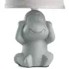 Image de ONLI Lampe à poser Monkey, grise, en céramique, hauteur 28 cm, E14