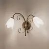 Image de ONLI Applique murale Odino, à 2 lampes, couleur bronze, métal, verre