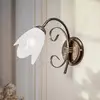 Image de ONLI Applique murale Odino, à 1 lampe, couleur bronze, métal, verre