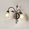 Image de ONLI Applique murale Liliana, à 2 lampes, noir, rouge doré, métal