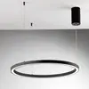 Image de Luce Ambiente Design Suspension LED Hoop, noire, Ø 80 cm, métal, CCT