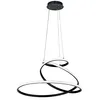 Image de Luce Ambiente Design Suspension LED COASTER en aluminium noir 60W avec interrupteur CCT