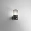 Image de INTEC Applique d'extérieur DARK, anthracite/gris fumé, acier inoxydable, détecteur de