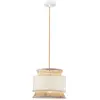 Image de Luce Ambiente Design Suspension Gazebo, naturel/beige, Ø 26 cm, rotin/tissu