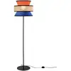 Image de Luce Ambiente Design Lampadaire Gazebo, orange/bleu/naturel, 147 cm, tissu/rotin