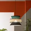 Image de Luce Ambiente Design Suspension Gazebo, vert/noir/naturel, Ø 40 cm, tissu/rotin