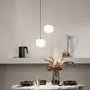 Image de Luce Ambiente Design Suspension Eris, longueur 26 cm, marron/blanc, métal/verre, à 2 lampes