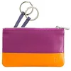 Image de DUDU Trousse Porte-clés coloré en Cuir pour Homme et Femme avec Zip Fuchsia