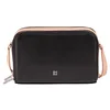 Image de DUDU Sac bandoulière Femme Petit en Cuir Deux Fermetures Portefeuille Sac à Main Plusieurs Compartiments Noir