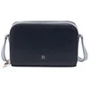 Image de DUDU Sac bandoulière Femme Petit en Cuir Deux Fermetures Portefeuille Sac à Main Plusieurs Compartiments Navy