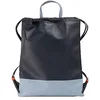 Image de DUDU Sac à Dos en Cuir pour Femme de Sport à la Mode Sac avec Cordon de Serrage et épaulières Fines en Cuir Navy