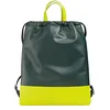 Image de DUDU Sac à Dos en Cuir pour Femme de Sport à la Mode Sac avec Cordon de Serrage et épaulières Fines en Cuir Mangrove