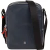 Image de DuDu Sac bandoulière réglable en cuir véritable coloré pour homme, petit design compact, multi-compartiments et fermeture éclair Navy