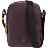 Image de DUDU Sac bandoulière réglable en Cuir véritable coloré pour Homme, Petit Design Compact, Multi-Compartiments et Fermeture éclair Burgundy