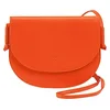 Image de DuDu Petit Sac à Bandoulière en Cuir Femmes, Sac à Main Compact et Plat avec Fermeture à Bouton, Bandoulière Ajustable Orange
