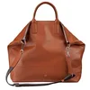 Image de DUDU Grand Sac en Cuir Souple pour Femmes, Sac à bandoulière spacieux avec Sangle détachable, Sac à Main avec Deux poignées et Fermeture éclair Cannelle