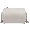 Image de DUDU Sac en Cuir cylindrique pour Femme, Sac à bandoulière avec chaîne et Cuir, Petit Sac élégant cylindrique avec Fermeture éclair Perla