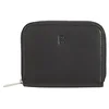 Image de DUDU Petit Porte-Monnaie en Cuir coloré pour Hommes et Femmes avec Fermeture éclair, Pochettes pour Cartes, Portefeuille Compact Rose Noir