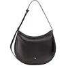 Image de DUDU Sac à bandoulière Souple pour Femme, Taille Moyenne, en Cuir véritable, Sac Hobo avec bandoulière réglable, Sac à bandoulière avec Fermeture éclair Rose Noir