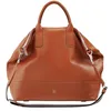 Image de DUDU Élégant Sac à Main avec bandoulière porté épaule pour Femme en Cuir véritable, Sac à Main avec Deux poignées et Fermeture éclair Cannelle