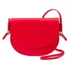 Image de DUDU Petit Sac à Bandoulière en Cuir Femmes, Sac à Main Compact et Plat avec Fermeture à Bouton, Bandoulière Ajustable Rouge Flamme