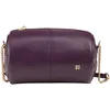 Image de DUDU Sac en Cuir cylindrique pour Femme, Sac à bandoulière avec chaîne et Cuir, Petit Sac élégant cylindrique avec Fermeture éclair Deep Purple
